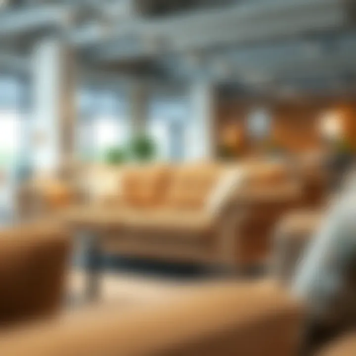 Budget-friendly sofa options displayed in a showroom