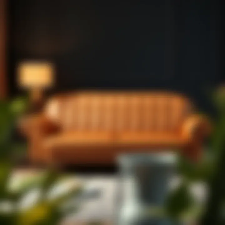 Luxurious leather sofa showcasing quality materials