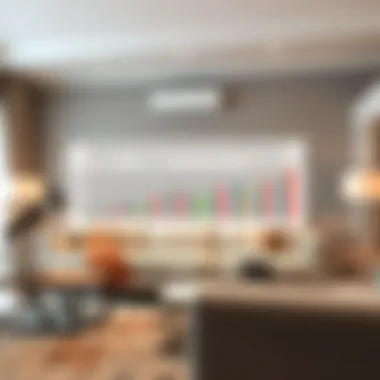 Detailed chart showing market trends in sofa pricing