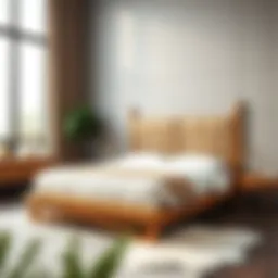 Elegant double bed in a modern bedroom setting