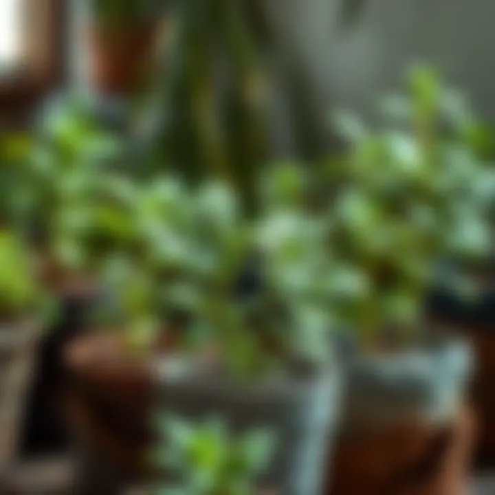 Optimal Plant Growth with Proper Drainage Healthy plants thriving in pots with effective drainage