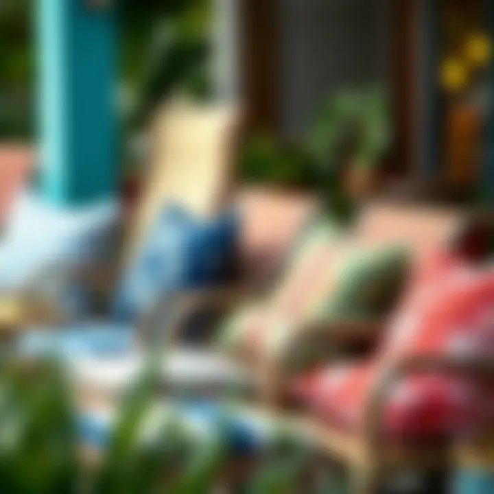 Diversity in Design for Outdoor Comfort An assortment of outdoor chair pads in various designs and colors.