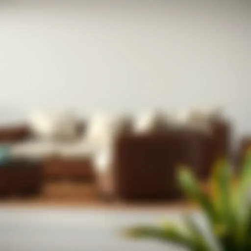 Luxurious wicker sectional with plush cushions