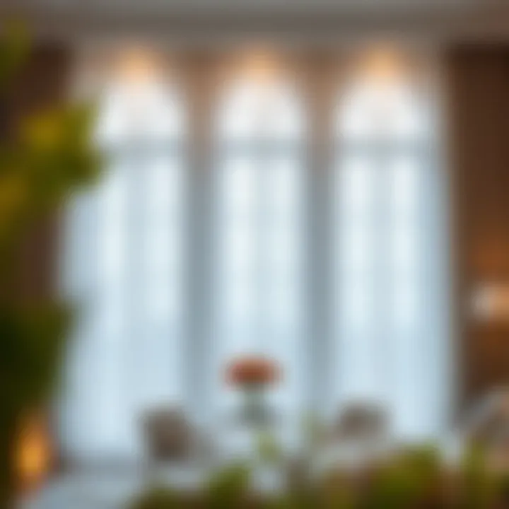 Luxurious sheer curtains adding softness to a large window