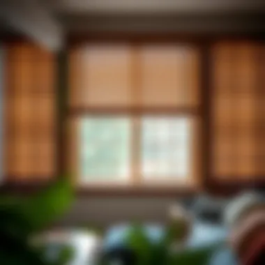 Wooden blinds offering a natural look with functionality