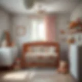 A serene nursery featuring woodland theme crib sheets with forest animals