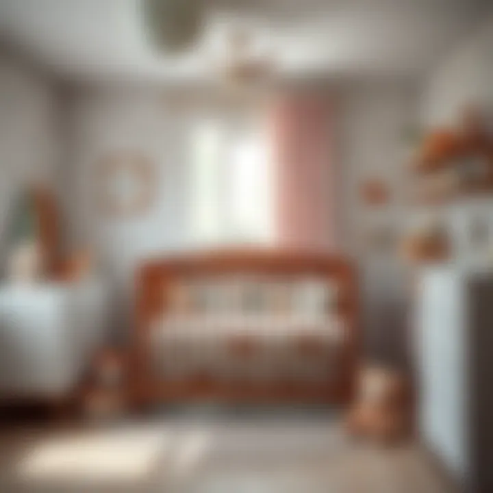 Serene Nursery with Woodland Crib Sheets A serene nursery featuring woodland theme crib sheets with forest animals